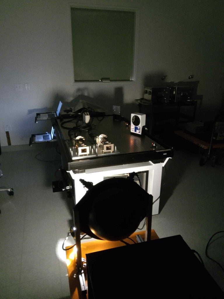 As part of the team’s calibration activities, the Mastcam-Z flight cameras took images of a bright “integrating sphere” light source in the clean room at Malin Space Science Systems in May, 2019.