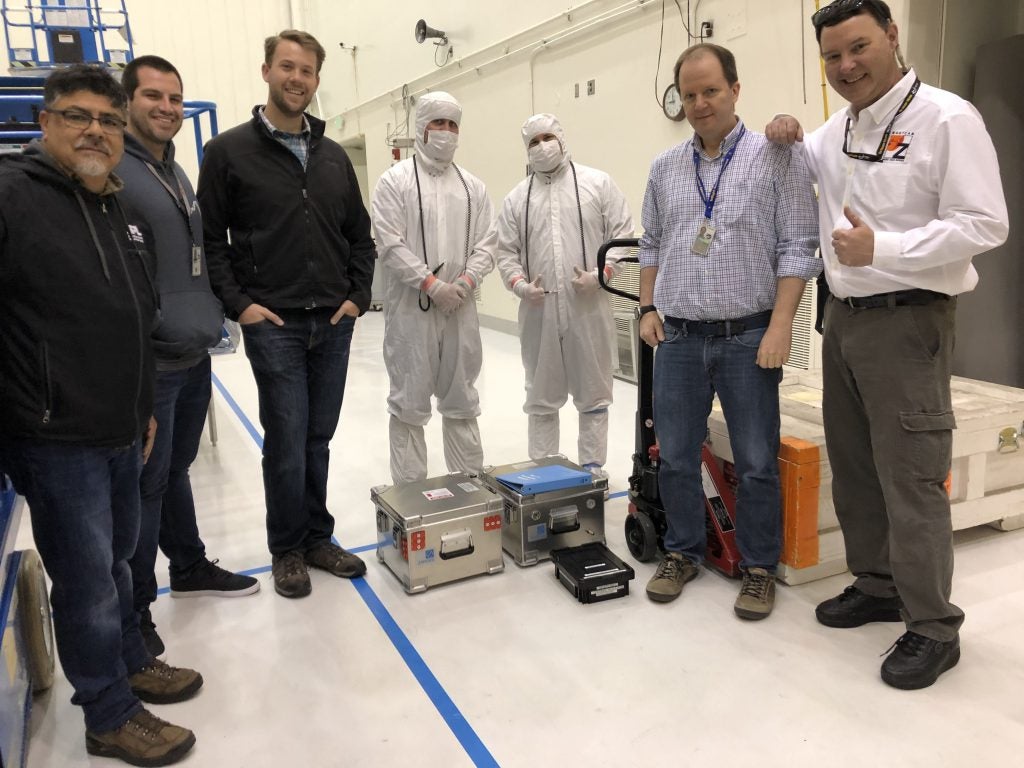 Members of the Mastcam-Z and JPL Mars 2020 Assembly, Test, and Launch Operations (ATLO) team gathered for a milestone moment in JPL’s Spacecraft Assembly Building on May 21, 2019: formal “delivery” of the cameras (packed inside the special flight hardware carrying boxes) to the rover!