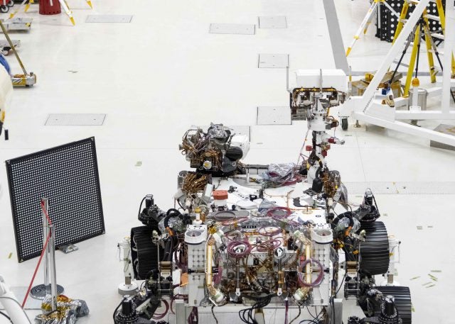 The Mars 2020 Perseverance rover Mastcam-Z instruments took images of a variety of near and far geometric calibration targets during camera testing in July, 2019.